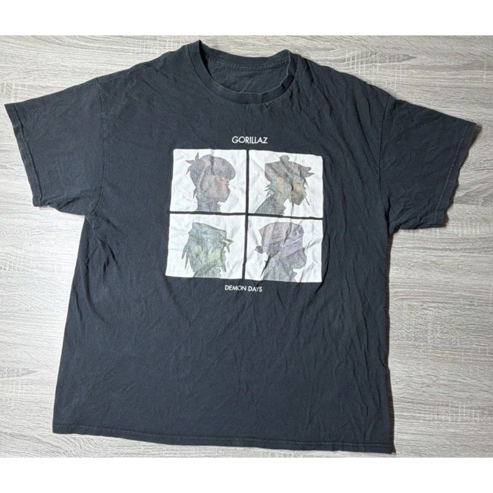 Gorillaz Demon Days T-Shirt Album Artwork Awesome Fade Short Sleeve Sz. XL